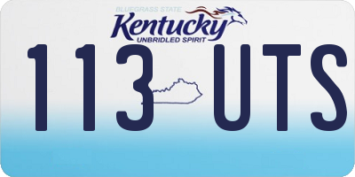 KY license plate 113UTS