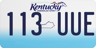 KY license plate 113UUE