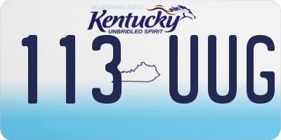 KY license plate 113UUG