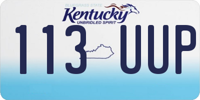 KY license plate 113UUP