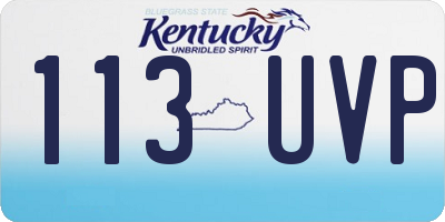 KY license plate 113UVP