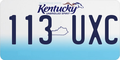 KY license plate 113UXC