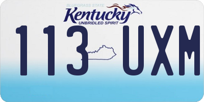 KY license plate 113UXM