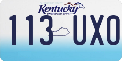 KY license plate 113UXO