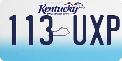 KY license plate 113UXP