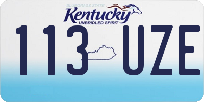 KY license plate 113UZE