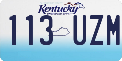 KY license plate 113UZM