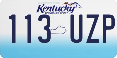 KY license plate 113UZP