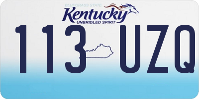 KY license plate 113UZQ
