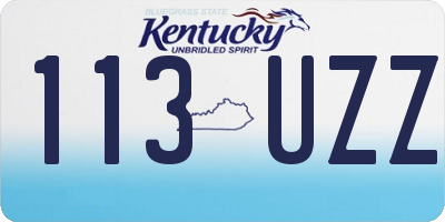 KY license plate 113UZZ