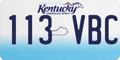 KY license plate 113VBC