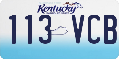 KY license plate 113VCB