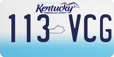 KY license plate 113VCG