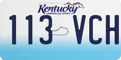 KY license plate 113VCH