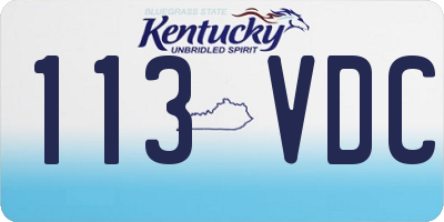 KY license plate 113VDC