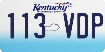 KY license plate 113VDP