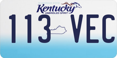 KY license plate 113VEC