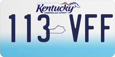KY license plate 113VFF