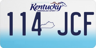 KY license plate 114JCF