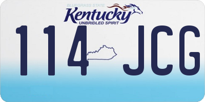 KY license plate 114JCG