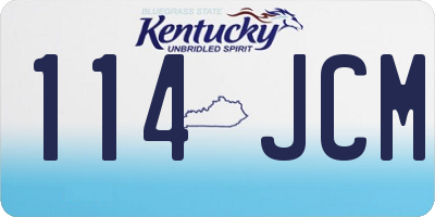 KY license plate 114JCM