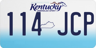 KY license plate 114JCP
