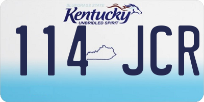 KY license plate 114JCR