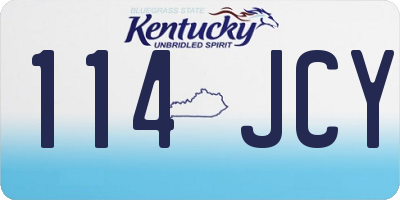 KY license plate 114JCY