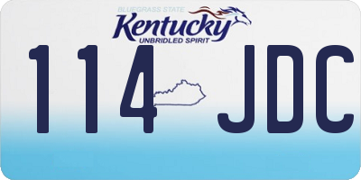 KY license plate 114JDC