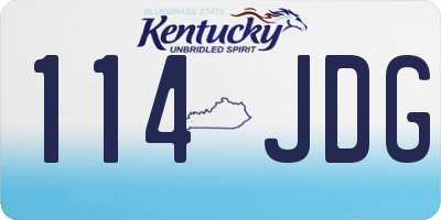 KY license plate 114JDG