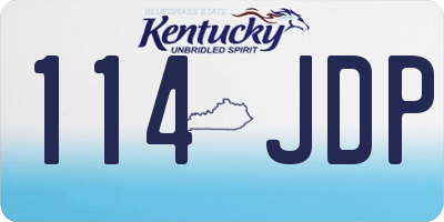 KY license plate 114JDP