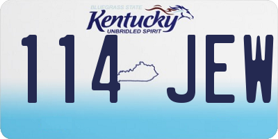 KY license plate 114JEW