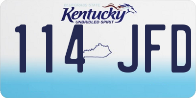 KY license plate 114JFD