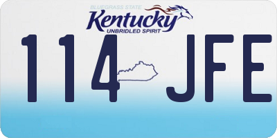 KY license plate 114JFE