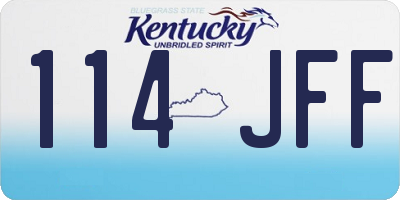 KY license plate 114JFF