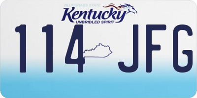 KY license plate 114JFG