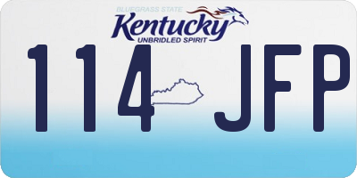 KY license plate 114JFP
