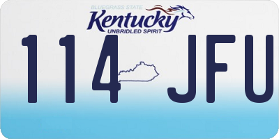 KY license plate 114JFU