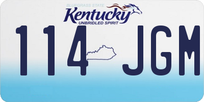 KY license plate 114JGM