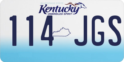 KY license plate 114JGS