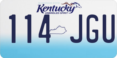 KY license plate 114JGU