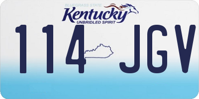 KY license plate 114JGV