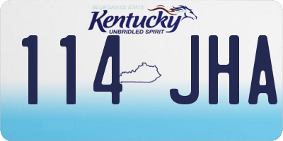 KY license plate 114JHA