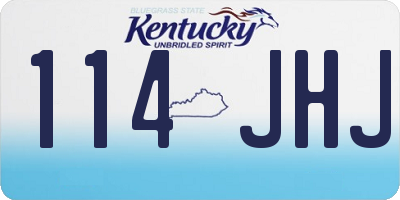 KY license plate 114JHJ
