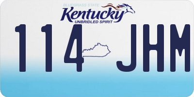 KY license plate 114JHM