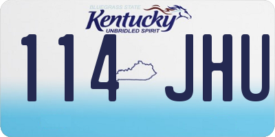 KY license plate 114JHU