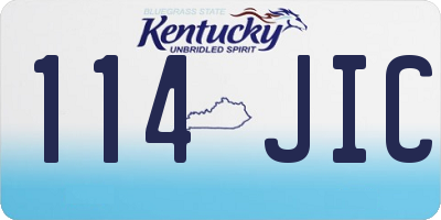 KY license plate 114JIC