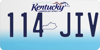 KY license plate 114JIV