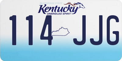 KY license plate 114JJG