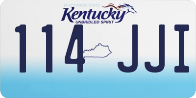 KY license plate 114JJI